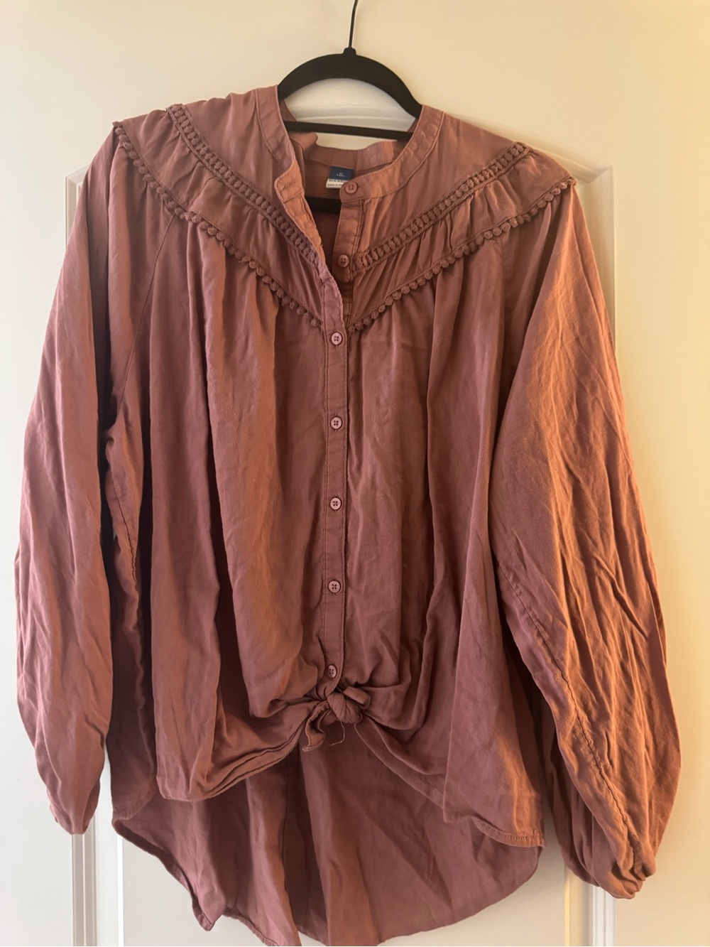 EUC dark rose color blouse. Runs roomy
